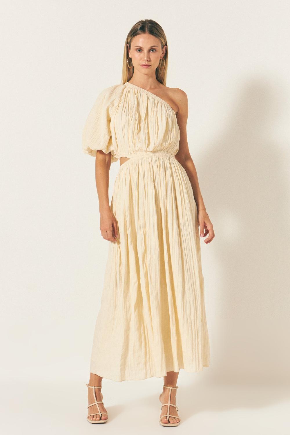 endless rose Asymmetrical Cut Out Dress CREAM