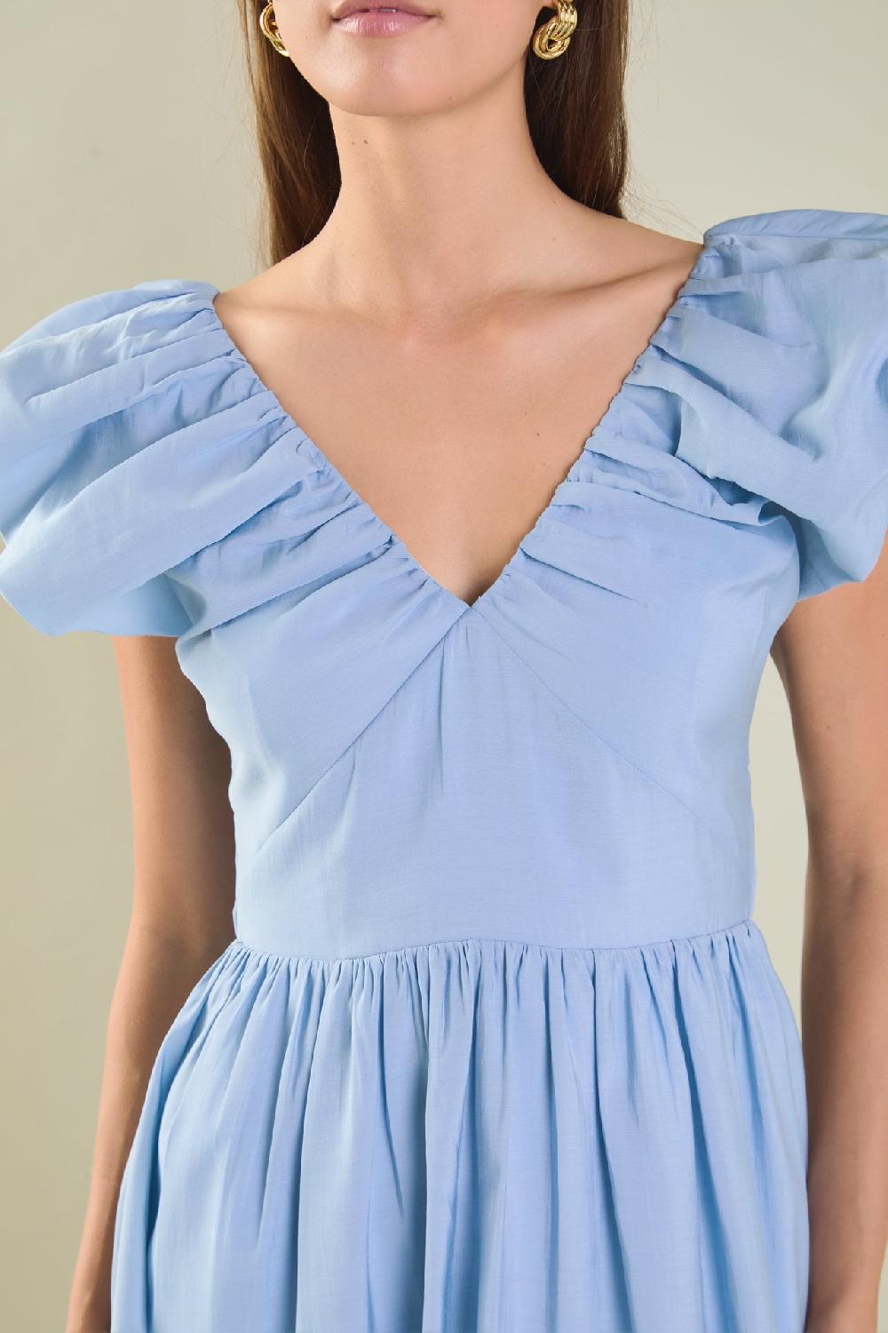 Endless Rose Back Bow Tied Maxi Dress POWDER BLUE