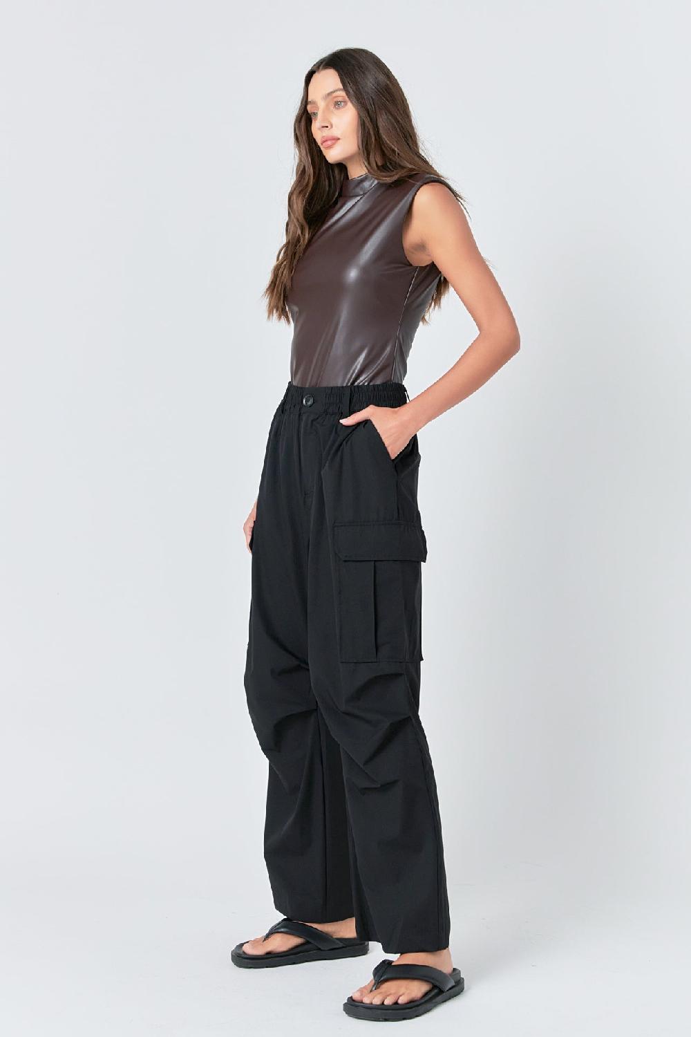 Endless Rose Baggy Cargo Pants BLACK