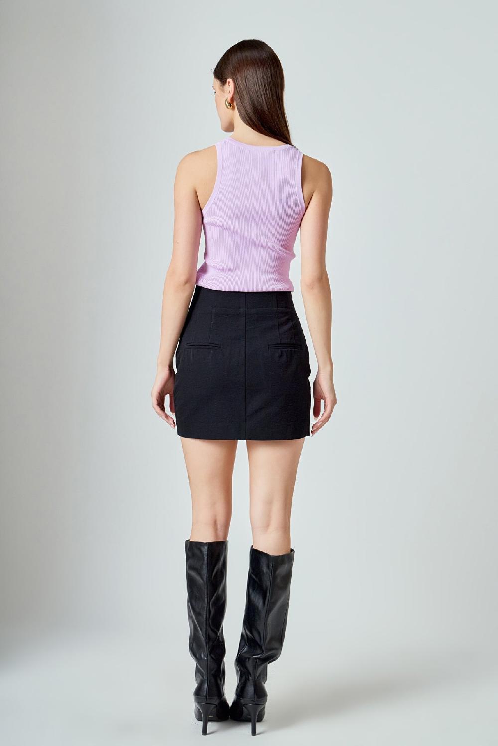 Endless Rose Basic Ribbed Tank Top LAVENDER