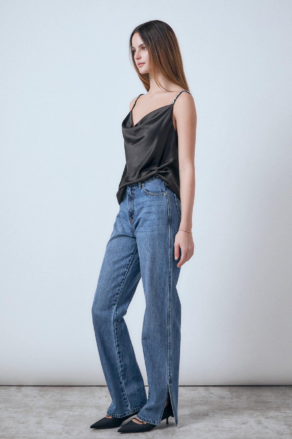 Endless Rose Beaded Cami JET BLACK