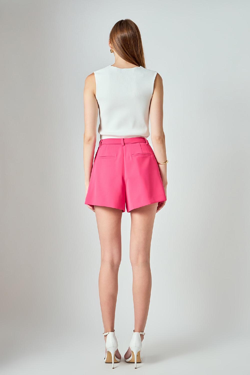 Endless Rose Belted Shorts FUCHSIA