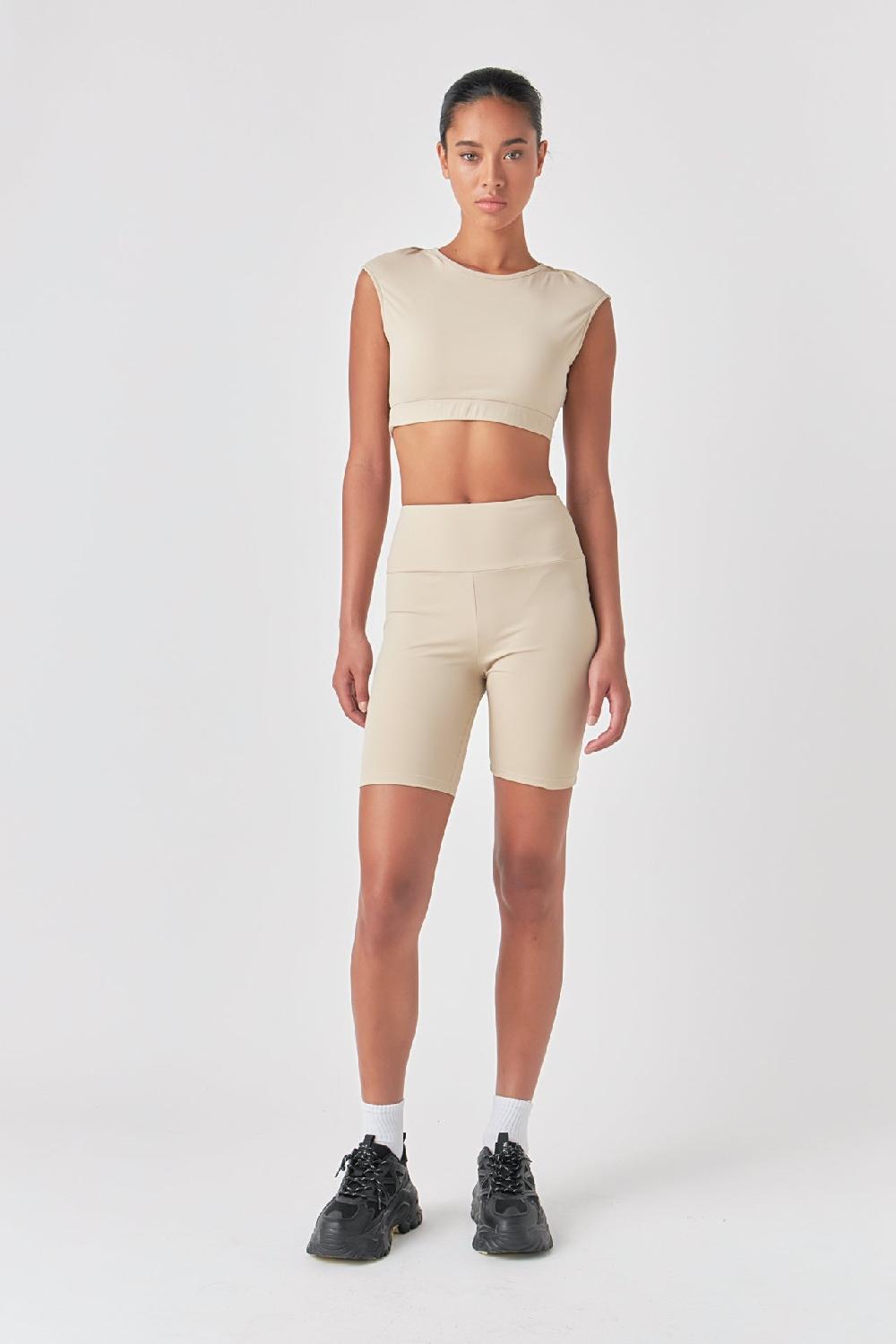 Endless Rose Bike Shorts KHAKI