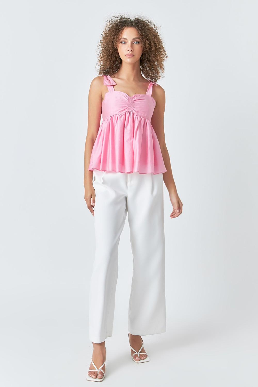 endless rose Bow Accent Top PINK