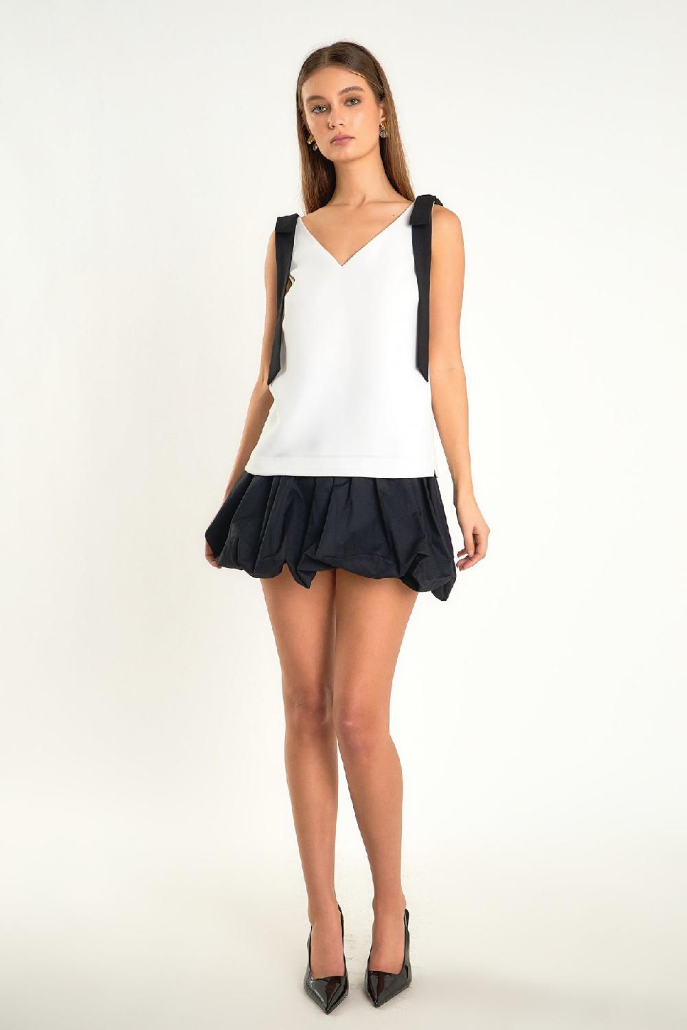 Endless Rose Bow Detailed Top OFF WHITE