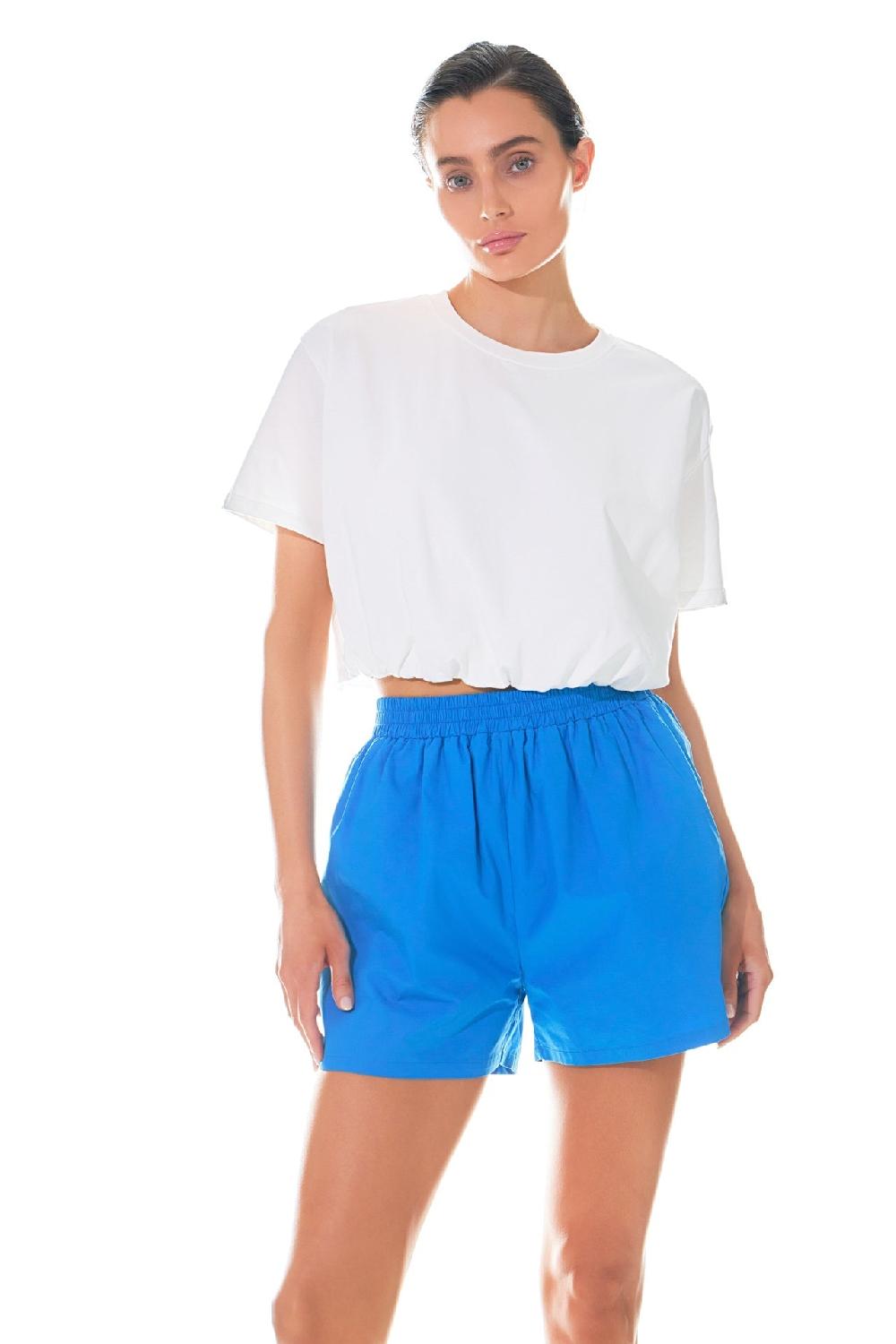 endless rose Boyfriend Shorts BLUE