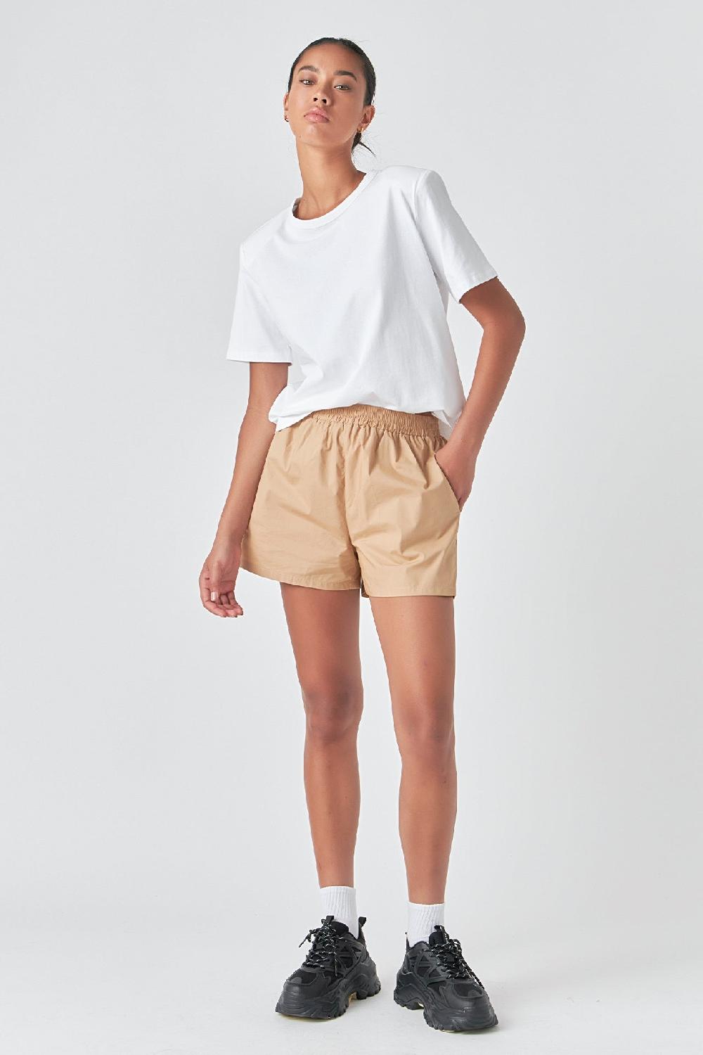 Endless Rose Boyfriend Shorts KHAKI