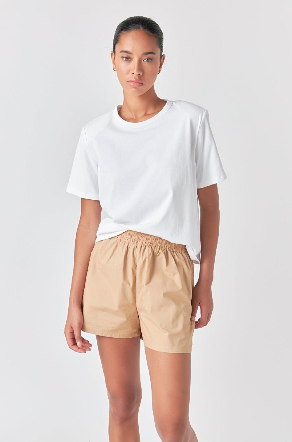 endless rose Boyfriend Shorts KHAKI