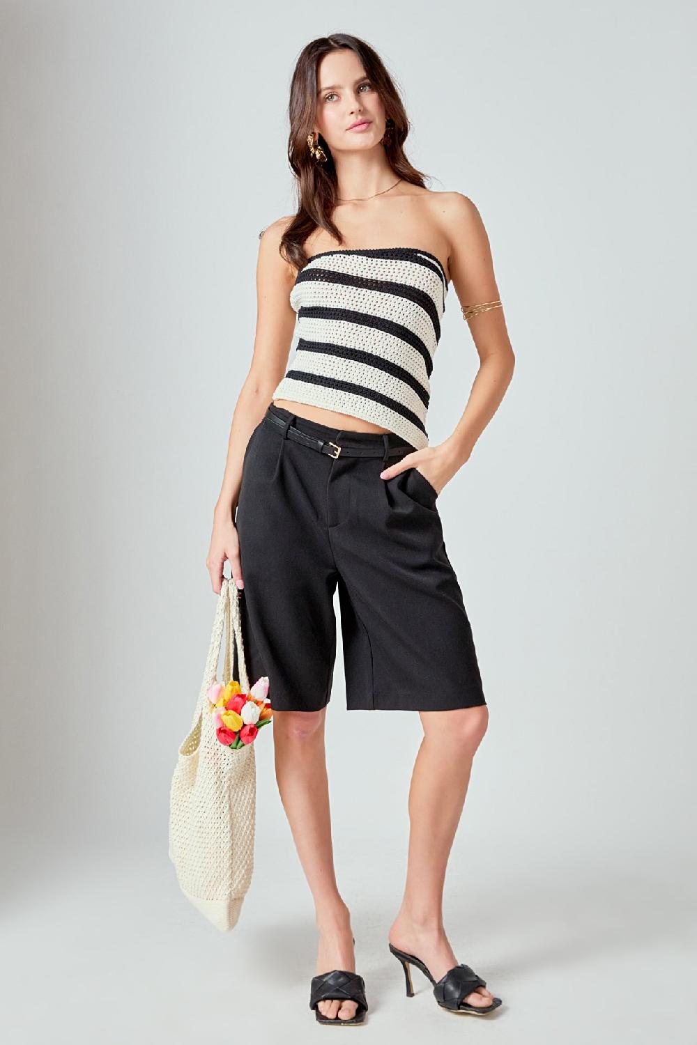 Endless Rose Brynn Bermuda Shorts BLACK