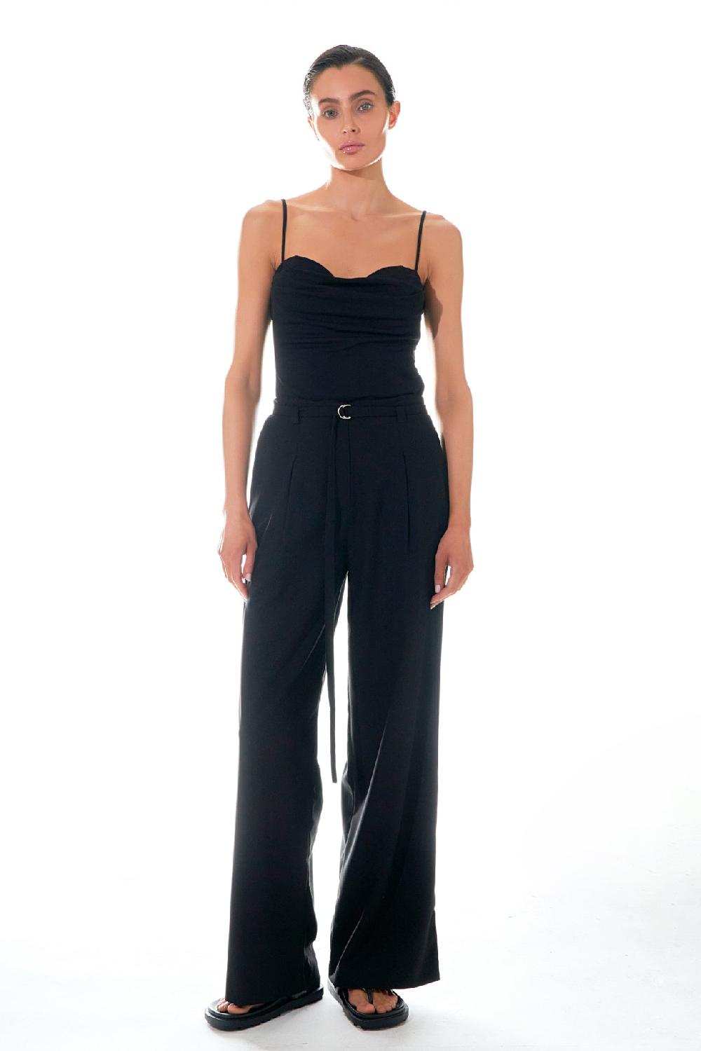 Endless Rose Bust Draped Bodysuit BLACK