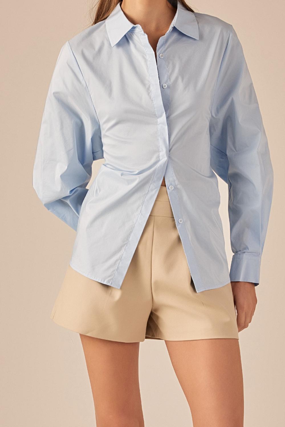 Endless Rose Button Down Shirt POWDER BLUE