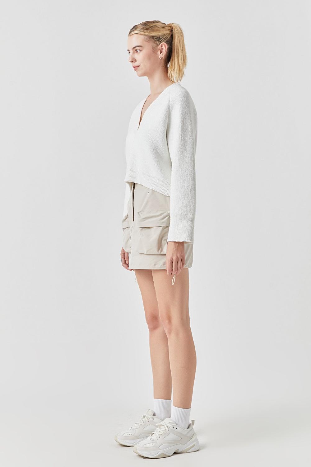 Endless Rose Cargo Mini Skirt BEIGE