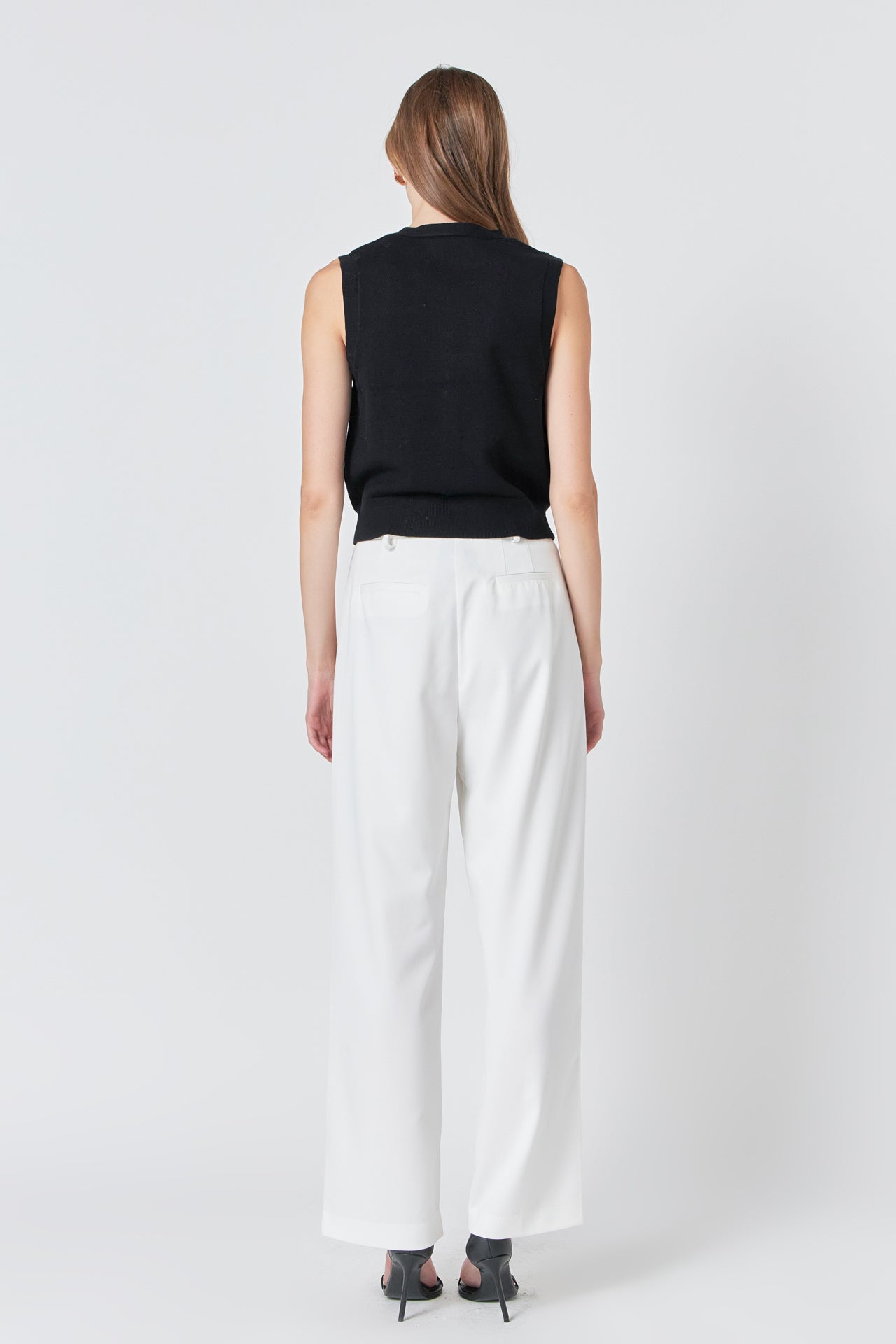 Endless Rose Chain Detail Vest BLACK