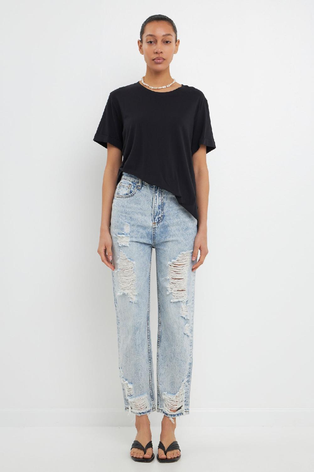 Endless Rose Classic Boyfriend Tee WHITE