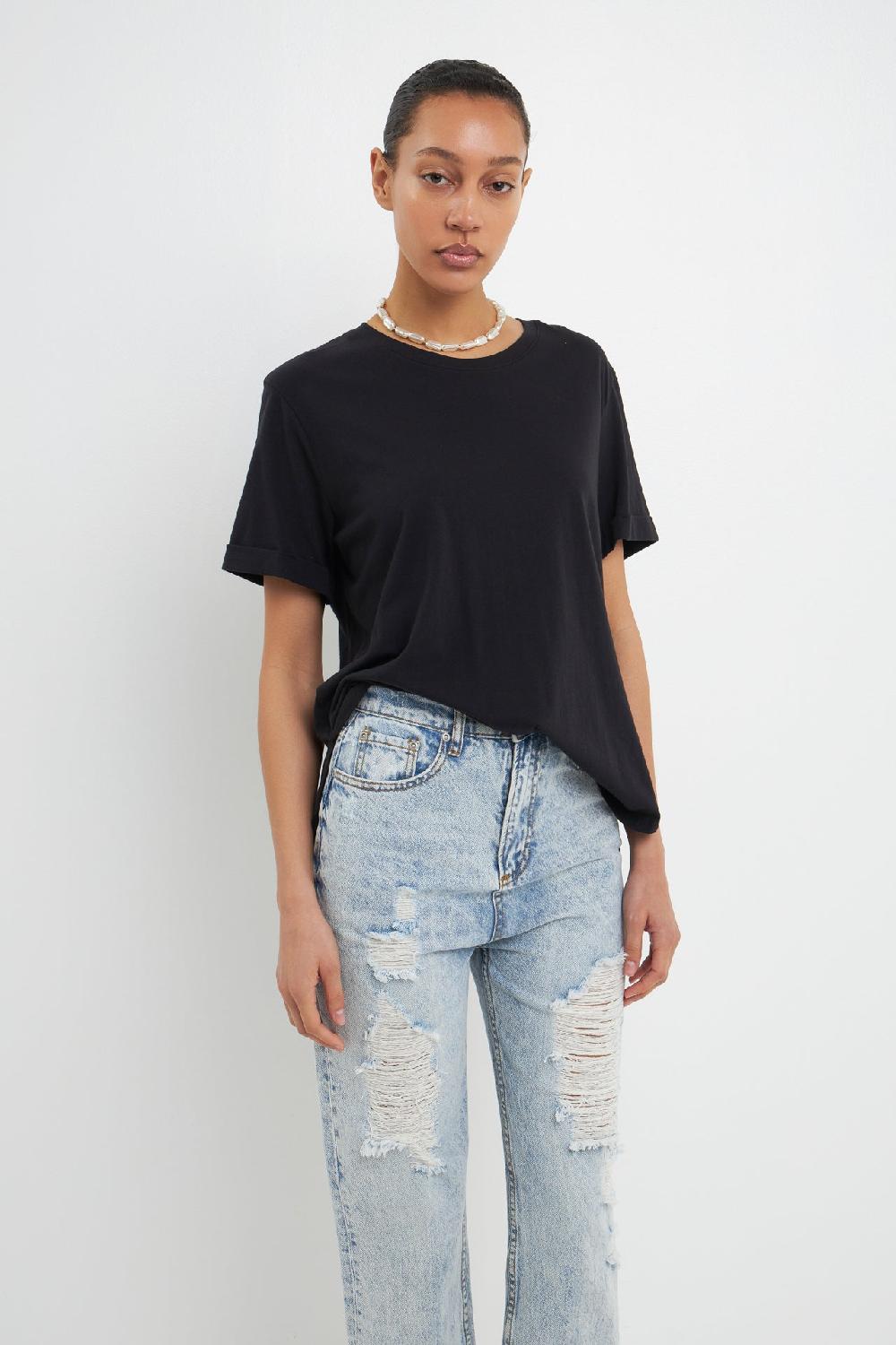 endless rose Classic Boyfriend Tee WHITE