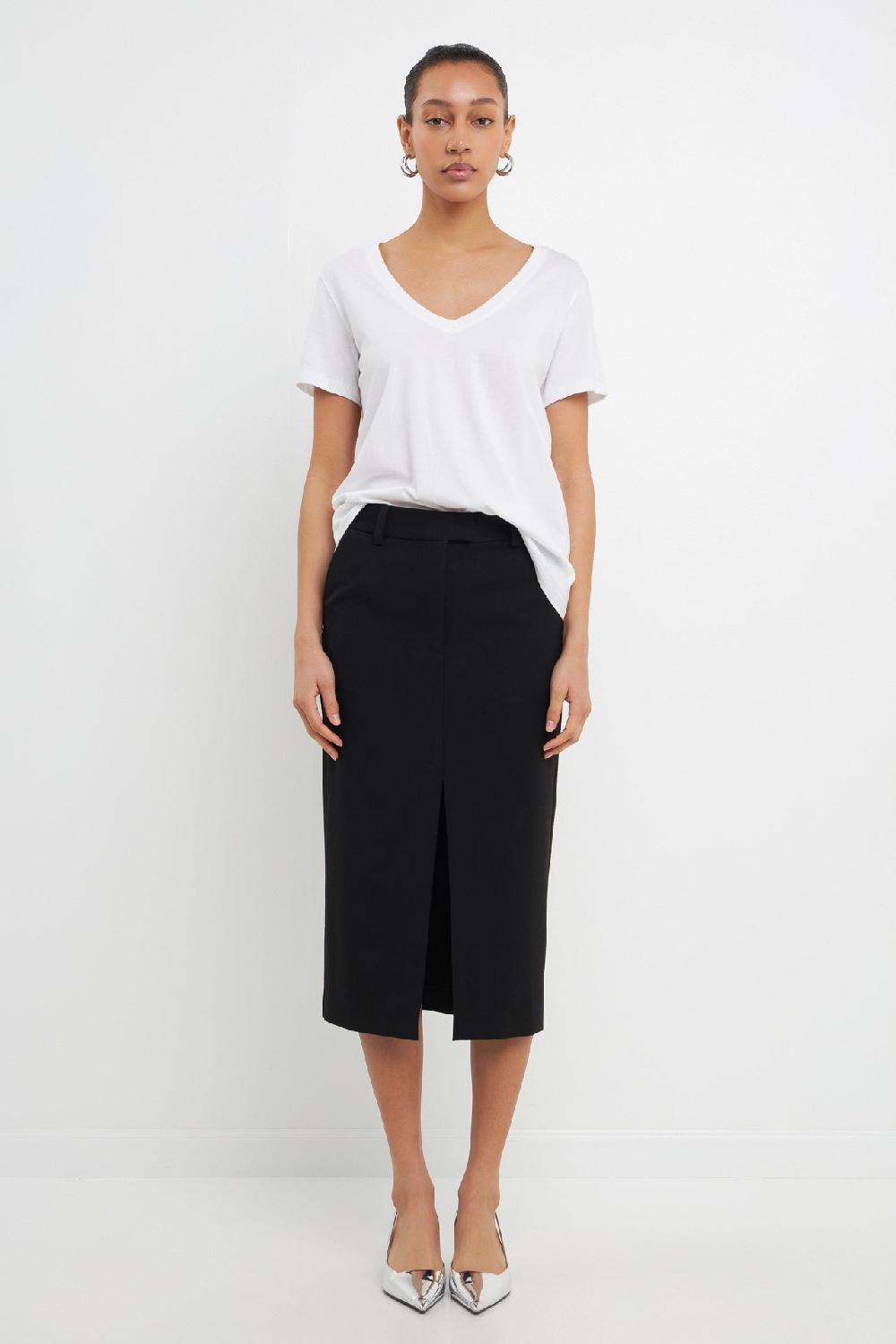 Endless Rose Classic V-neck T-shirt BLACK