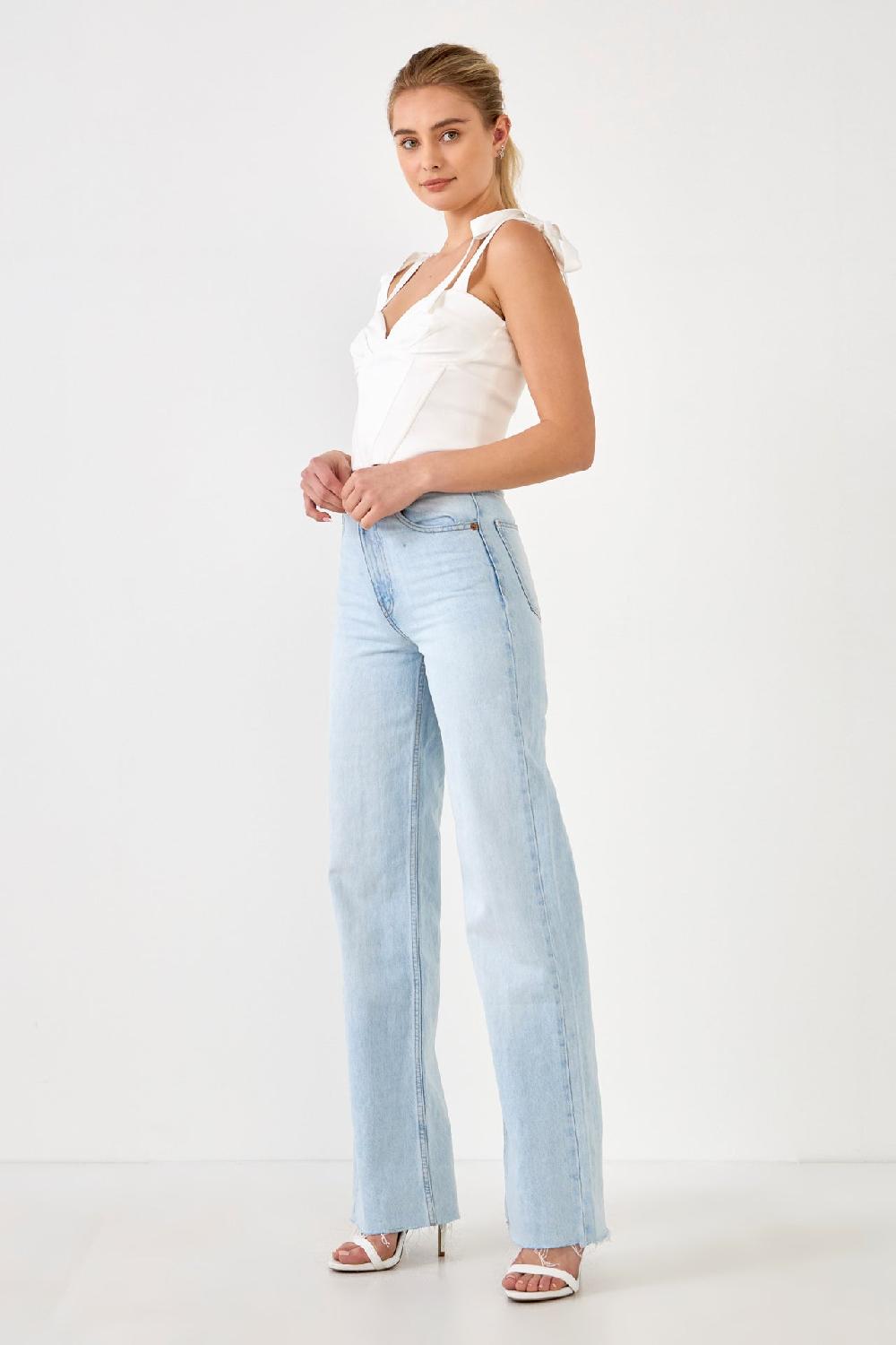 Endless Rose Combo Bustier Top IVORY