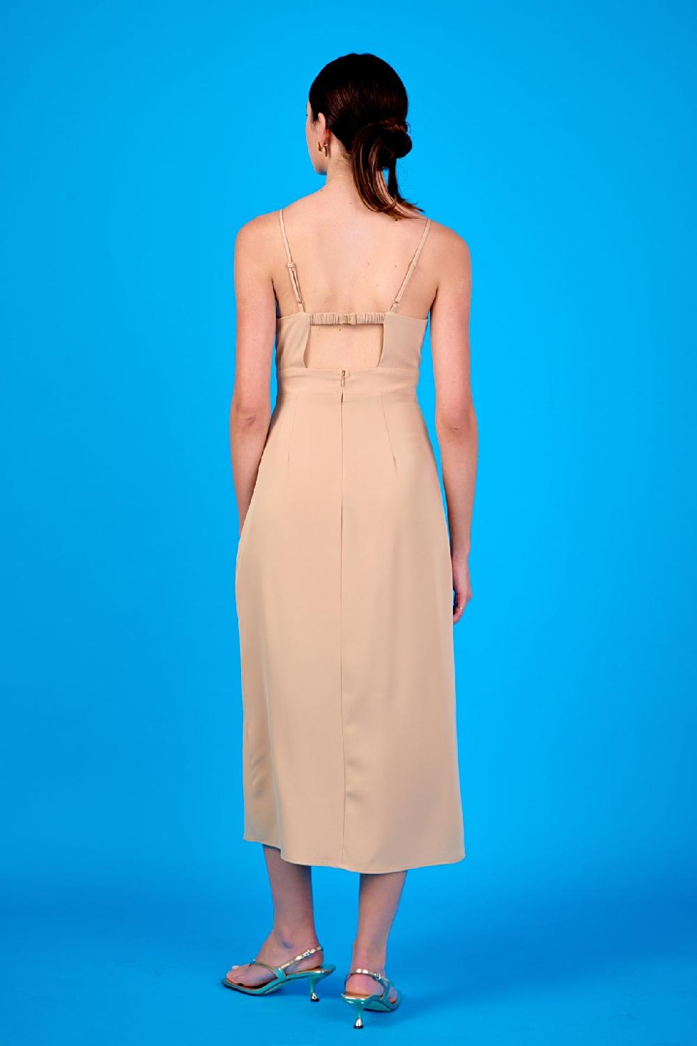 Endless Rose Corset Bust Maxi Dress KHAKI