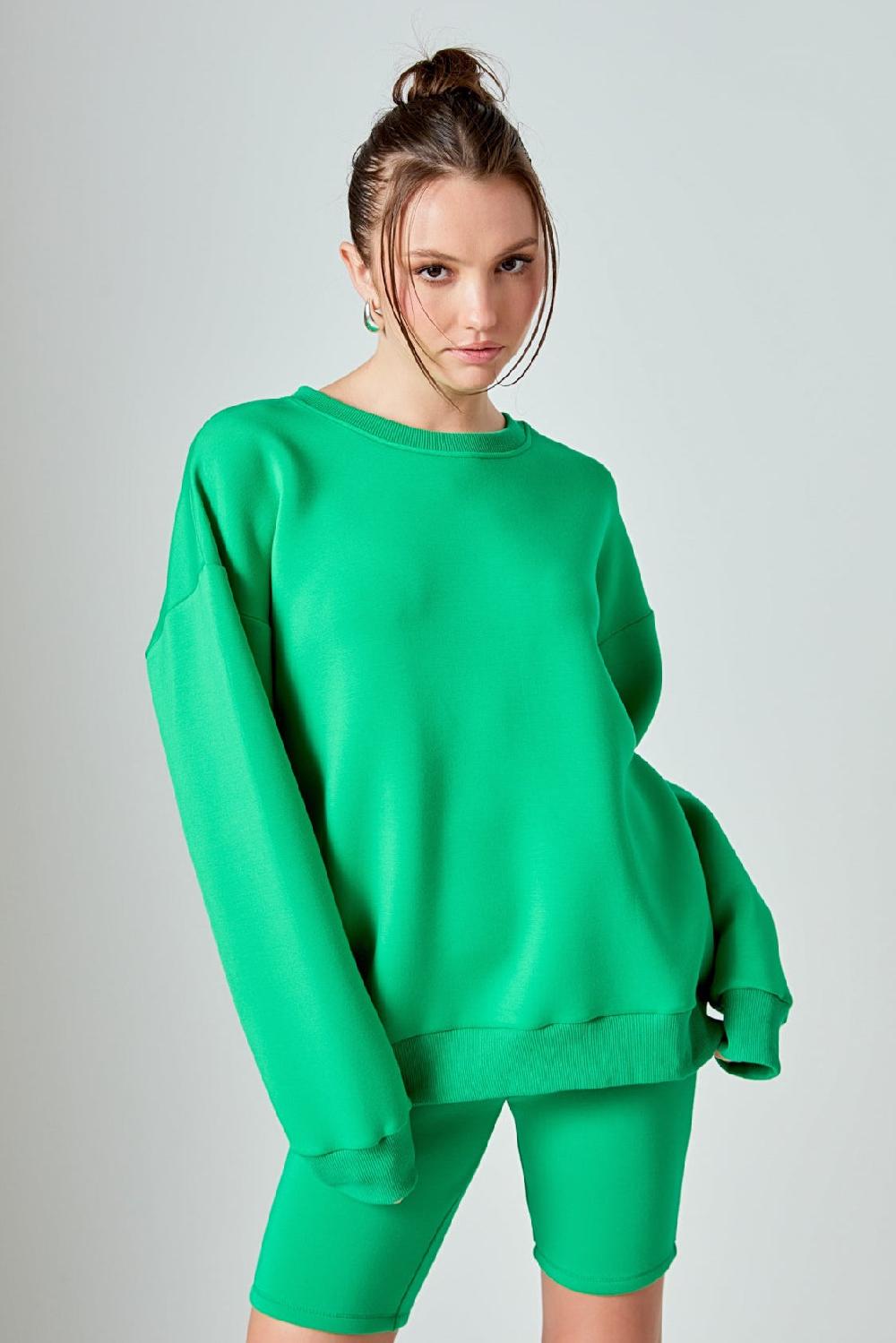 endless rose Crewneck Sweatshirt GREEN