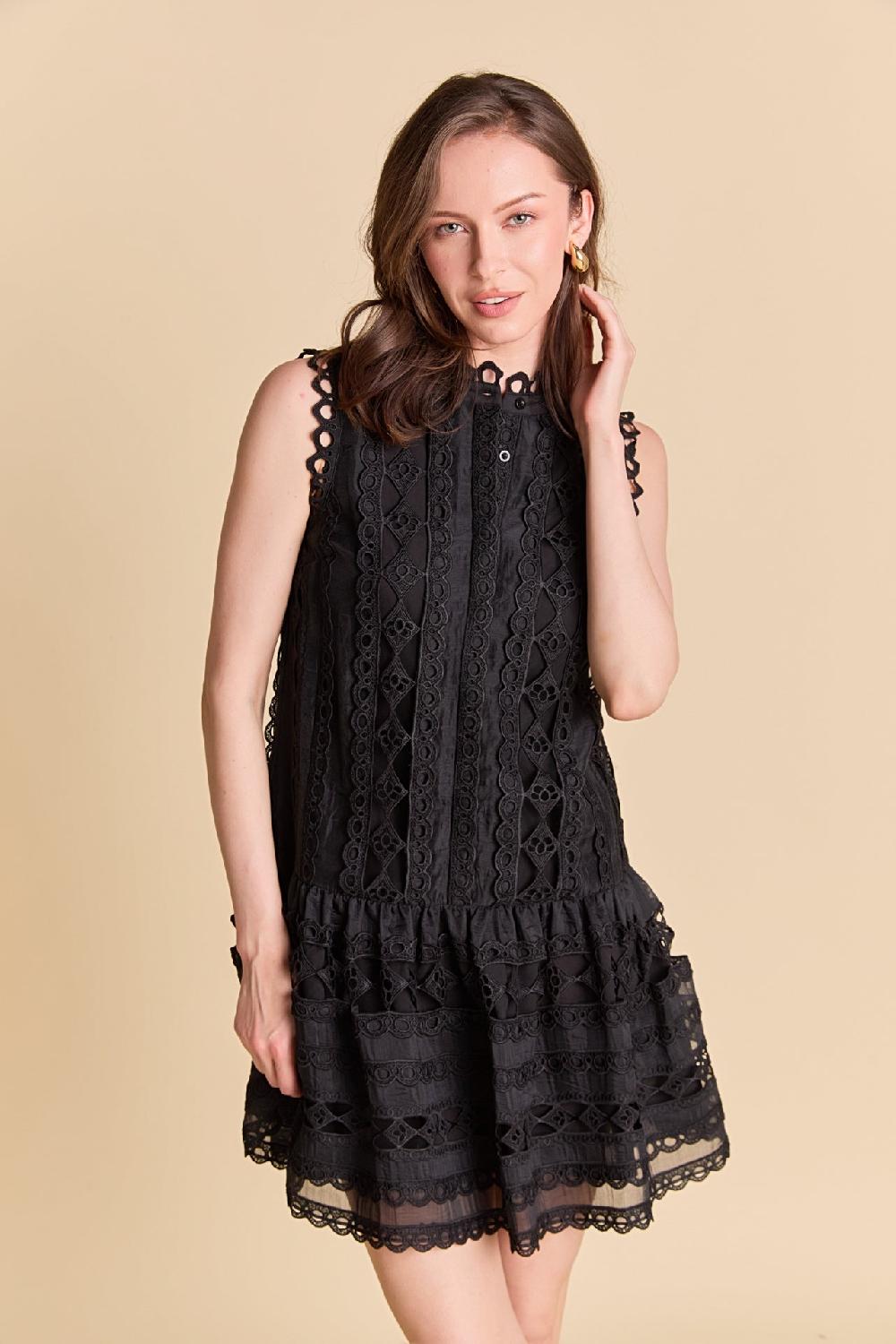 Endless Rose Crochet Mini Dress FUCHSIA