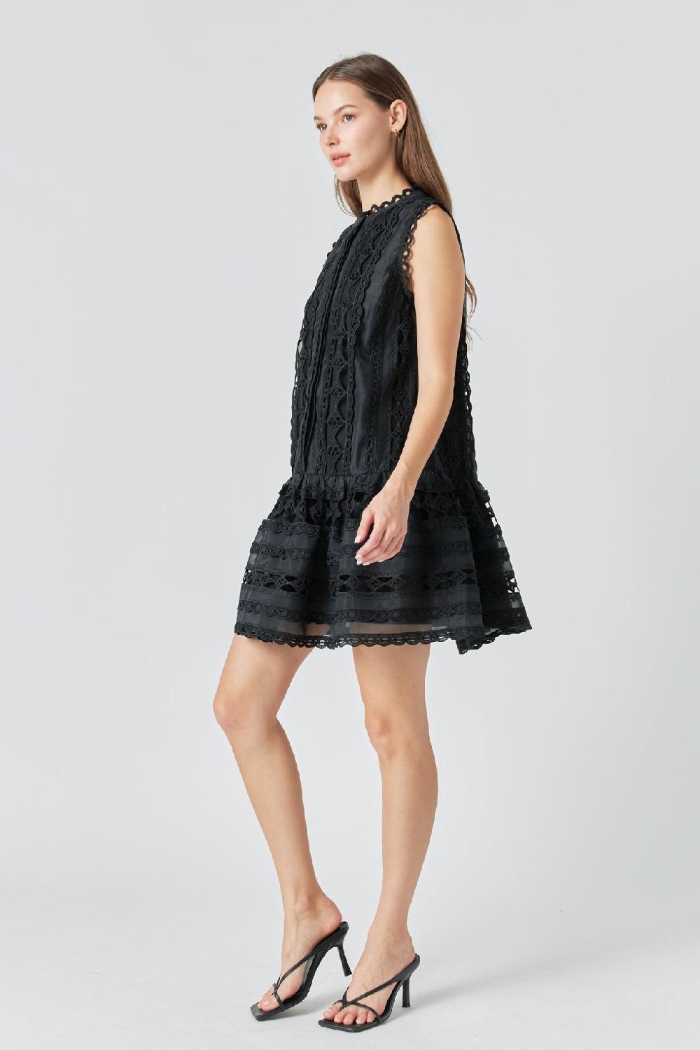 Endless Rose Crochet Mini Dress FUCHSIA