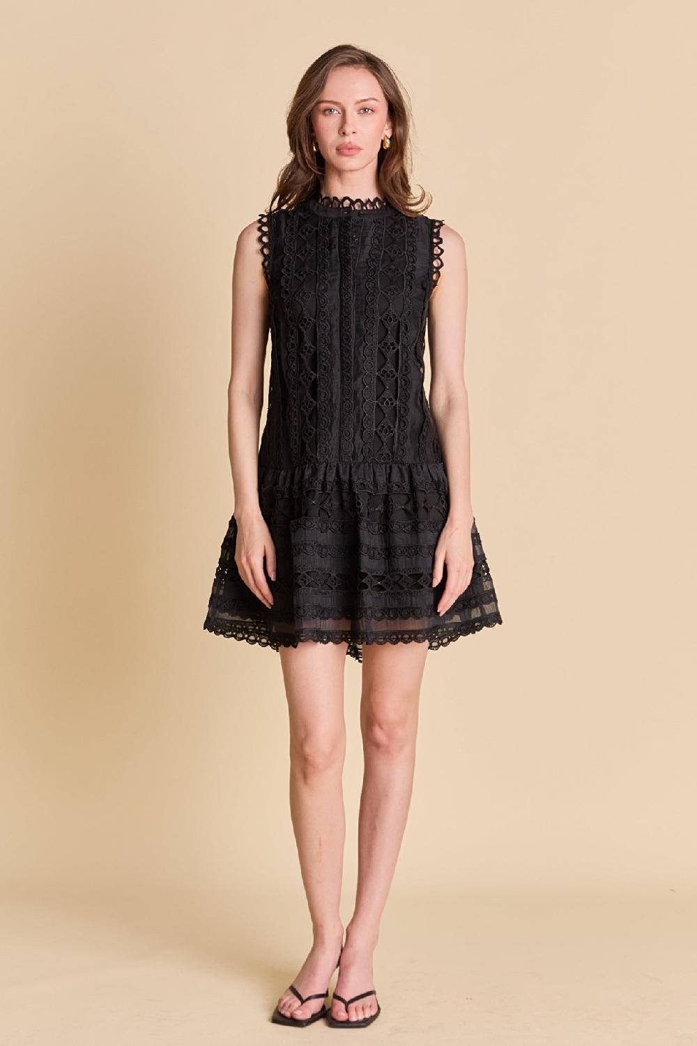 endless rose Crochet Mini Dress FUCHSIA