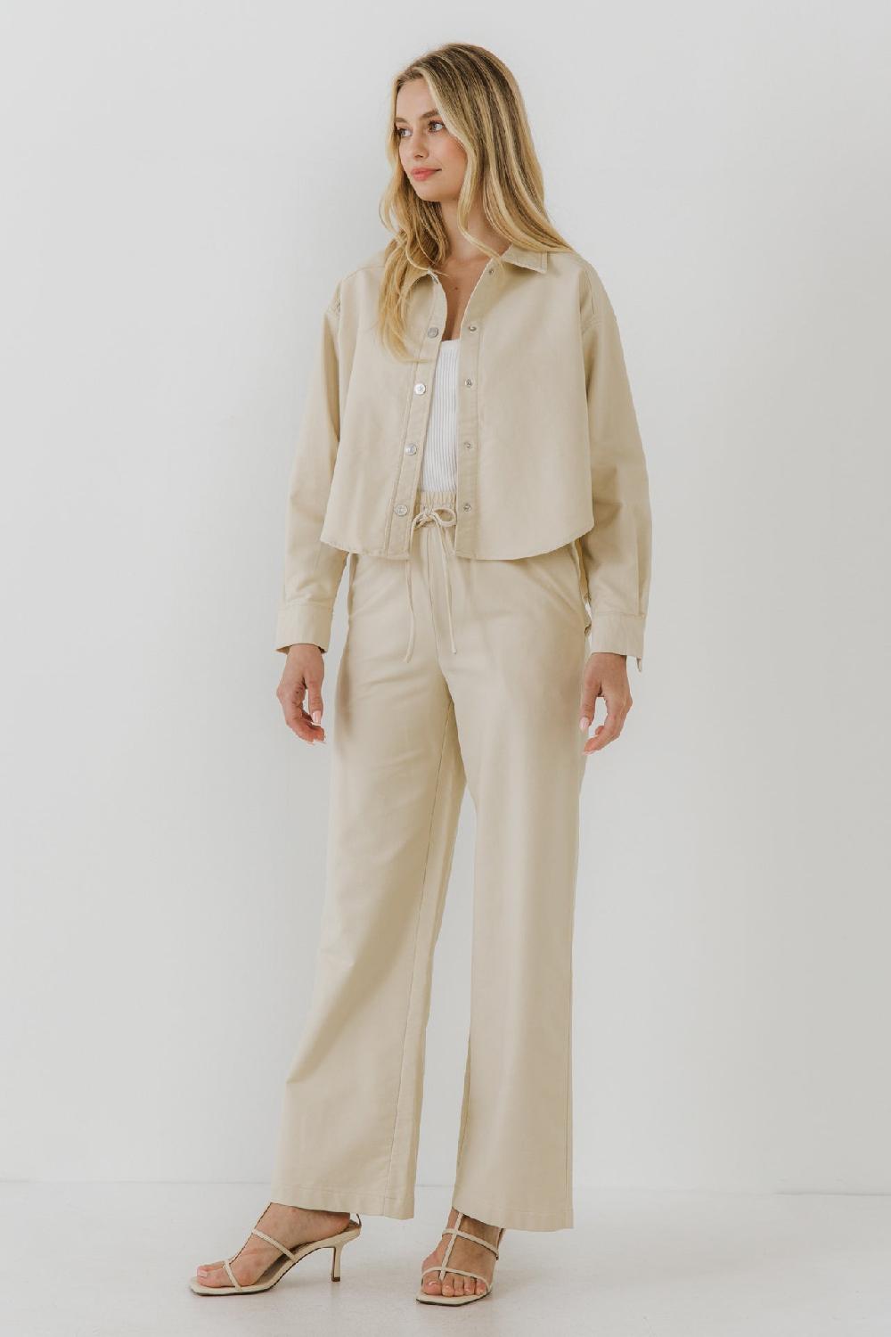 Endless Rose Crop Shirts ECRU