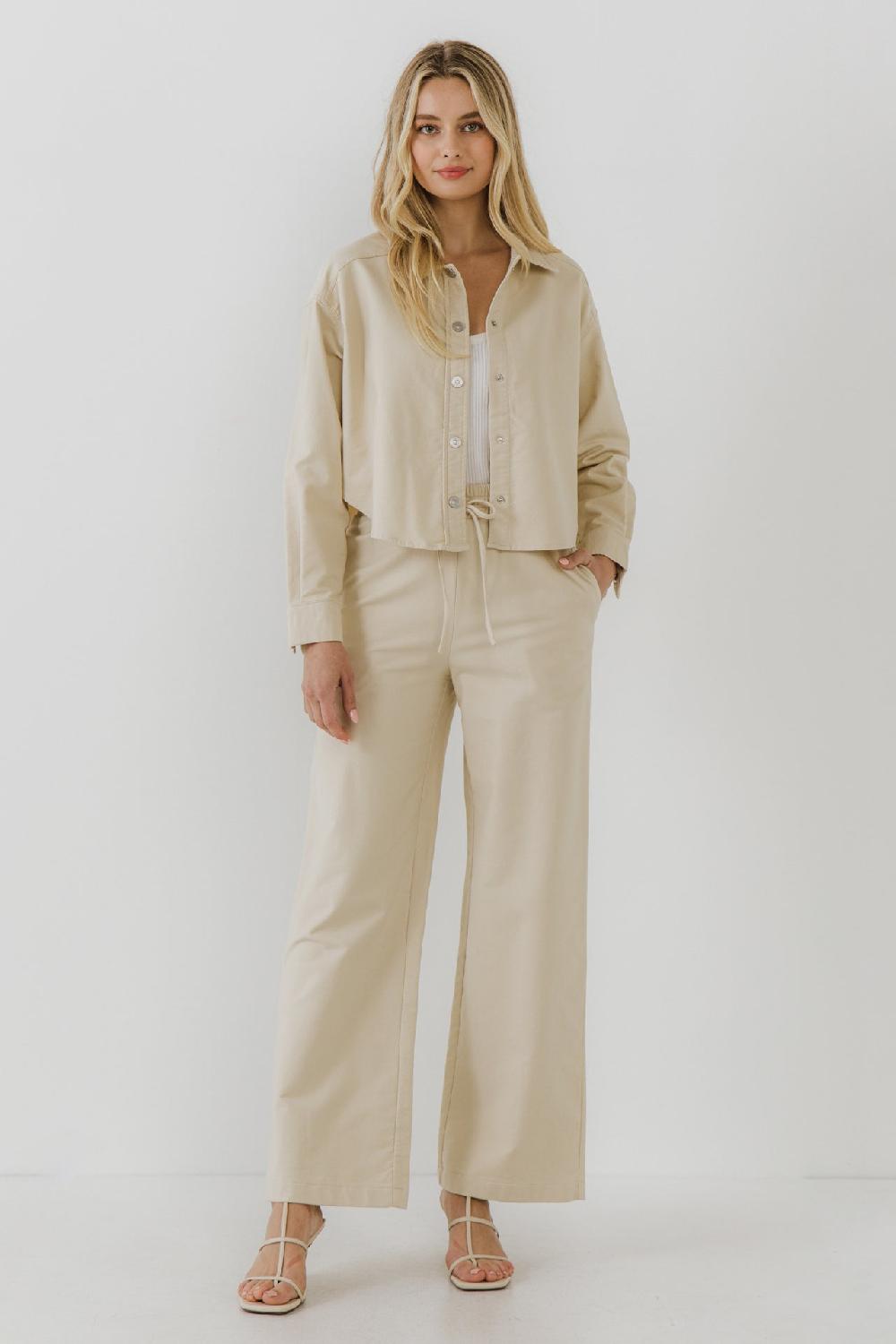 endless rose Crop Shirts ECRU