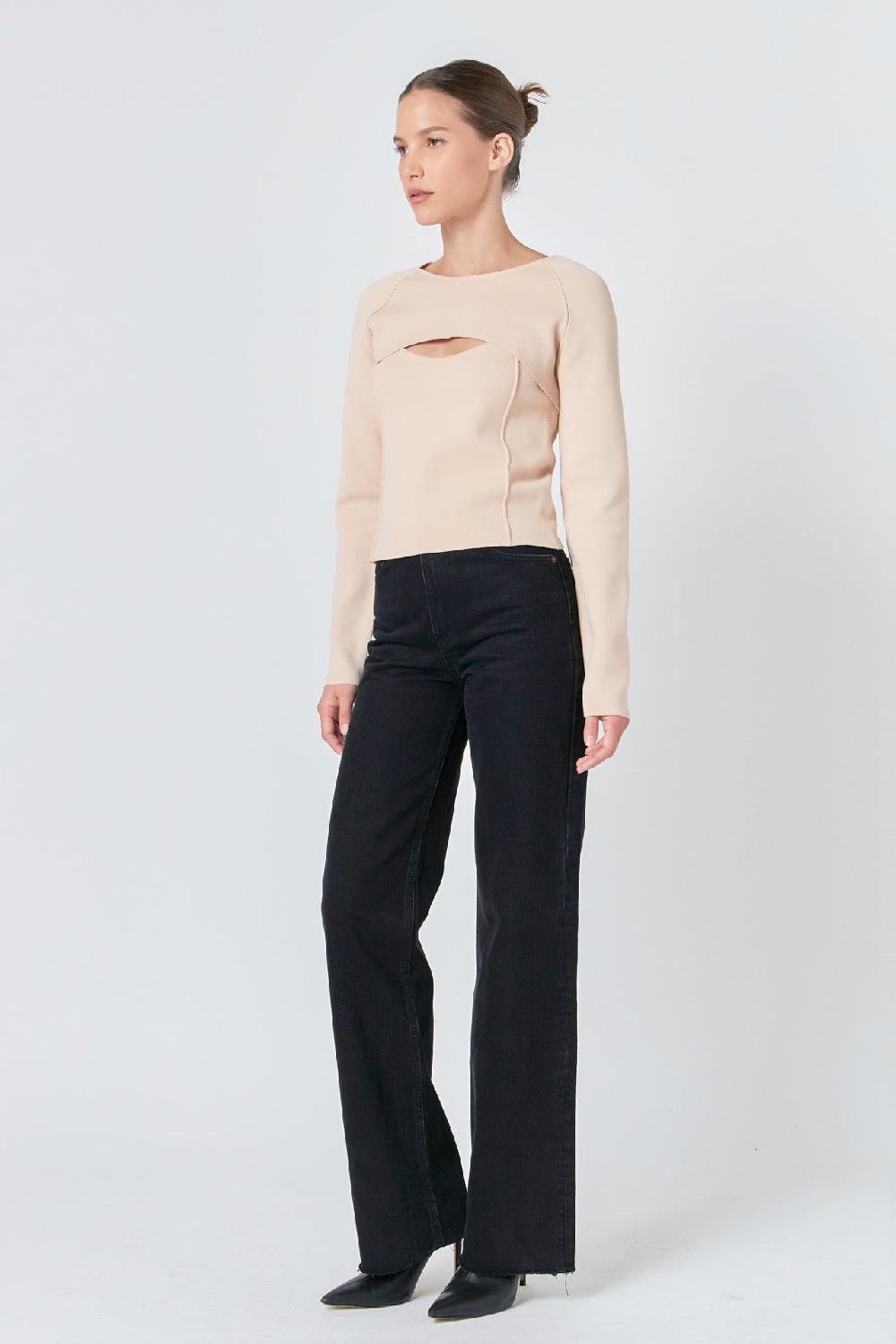 Endless Rose Cropped 2 Piece Set Sweater IVORY