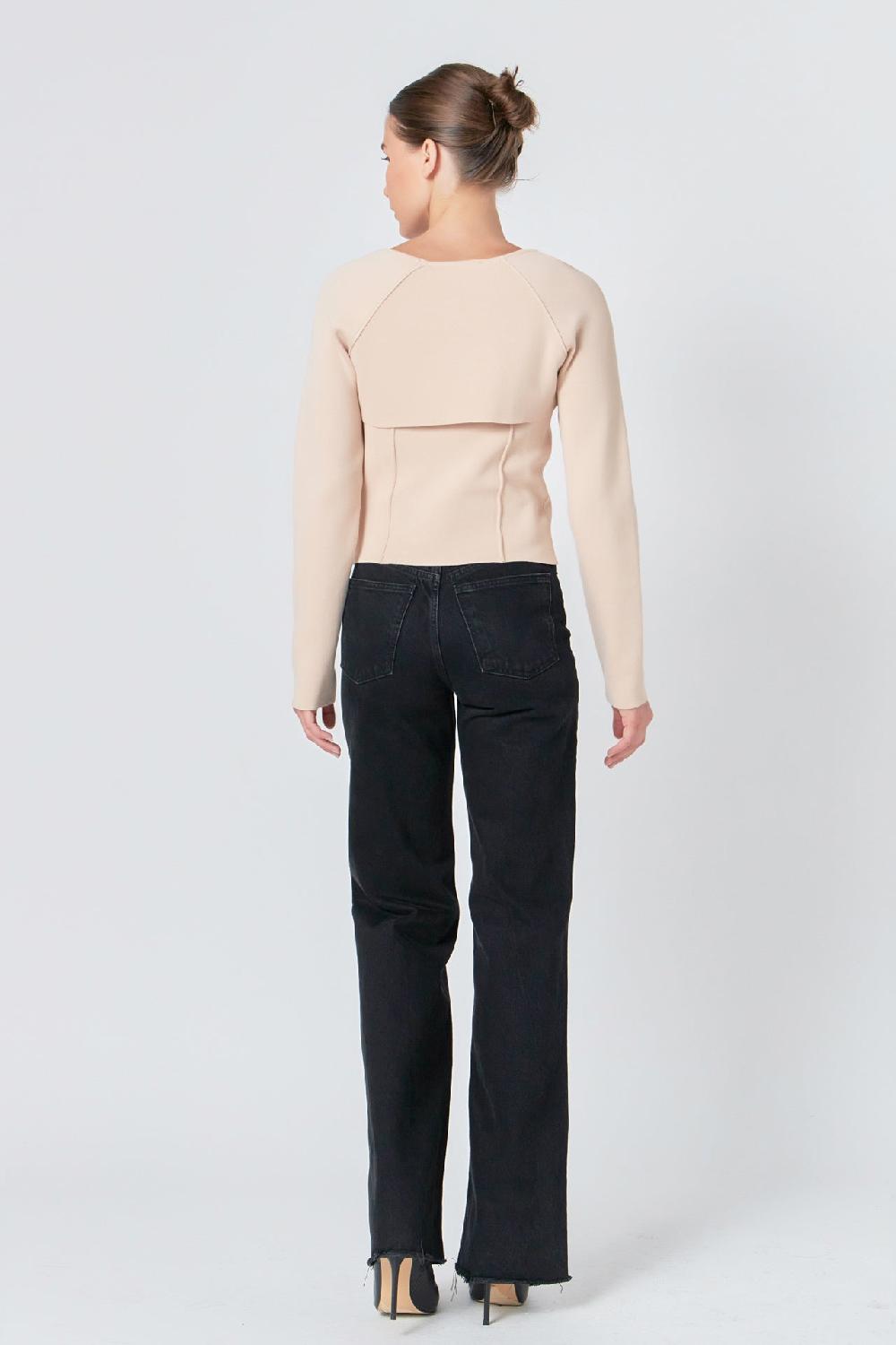 Endless Rose Cropped 2 Piece Set Sweater IVORY