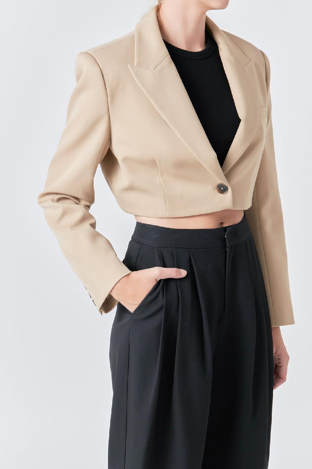 Endless Rose Cropped Jacket BEIGE