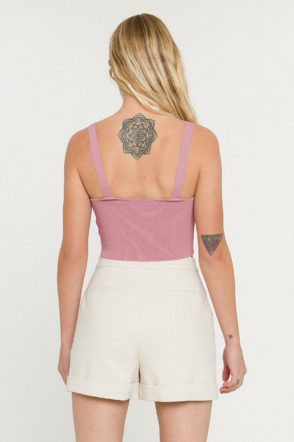Endless Rose Cropped Knit Top MAUVE