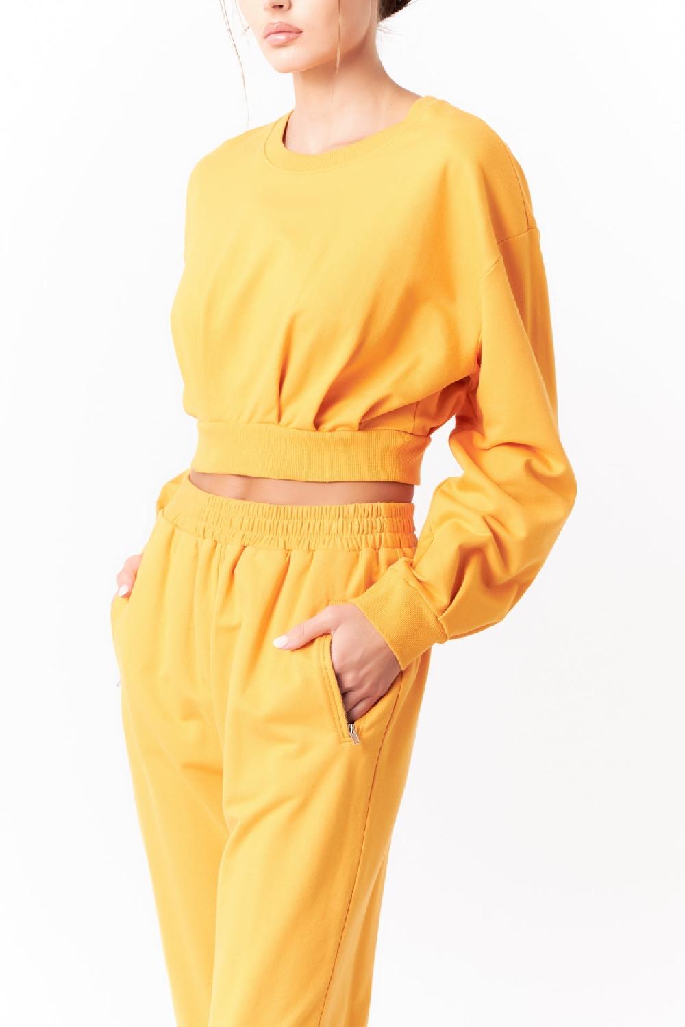 Endless Rose Cropped Sweatshirt ORANGE