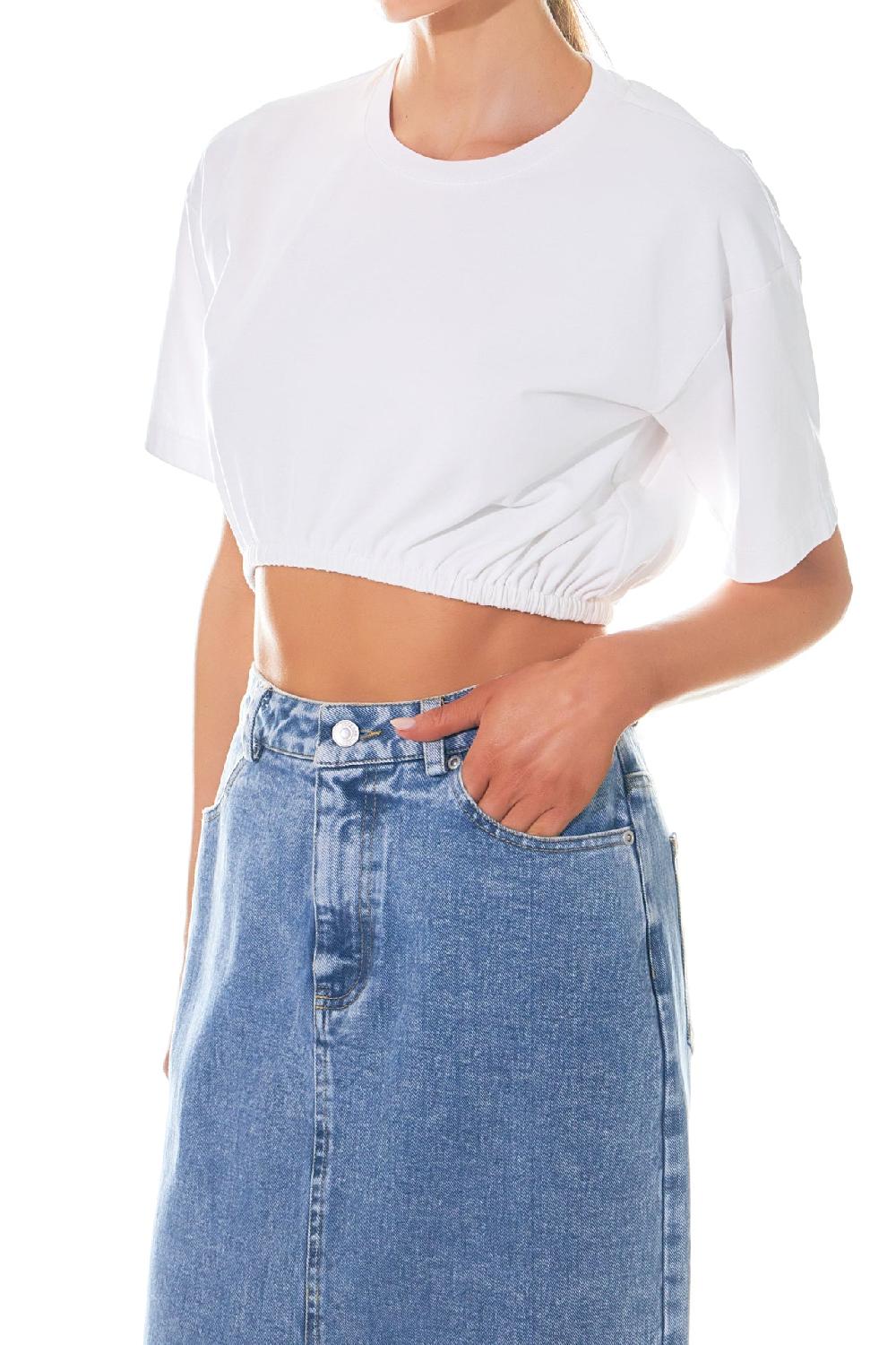 Endless Rose Cropped T-Shirt WHITE