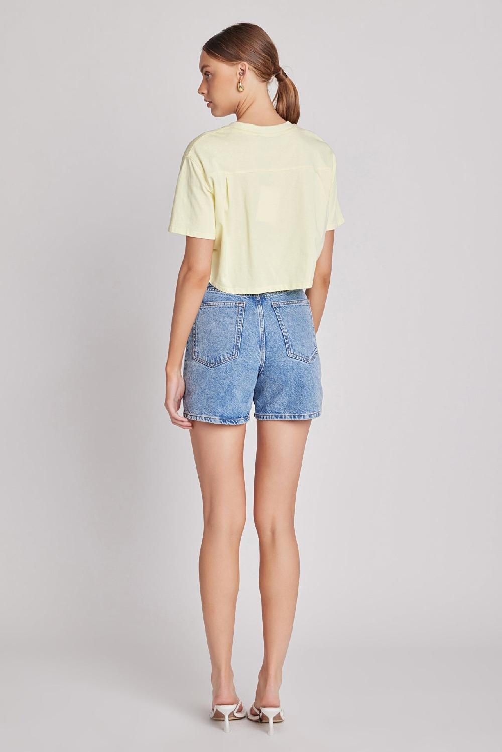 Endless Rose Cropped Top With Elastic Band LEMON
