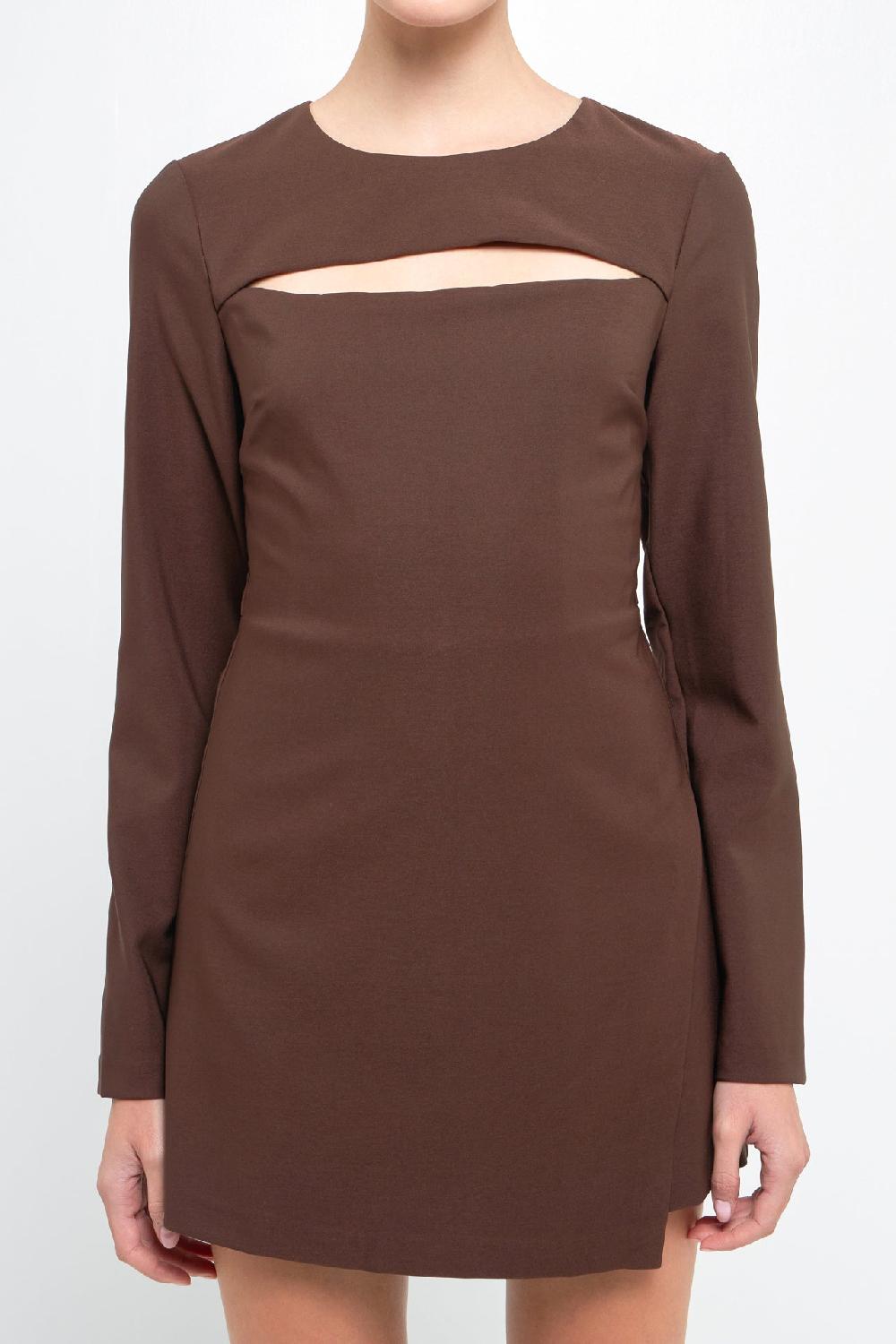 Endless Rose Cut Out Detail Romper BROWN