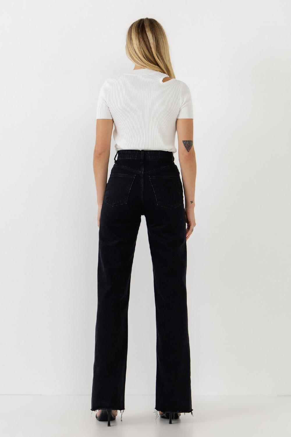 Endless Rose Cut Out Knit Top WHITE