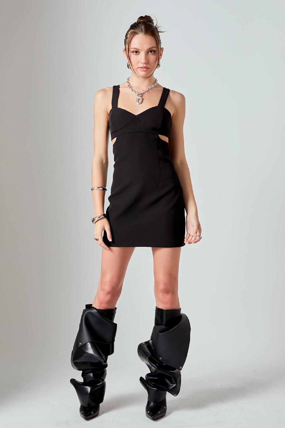 Endless Rose Cutout Mini Dress BLACK