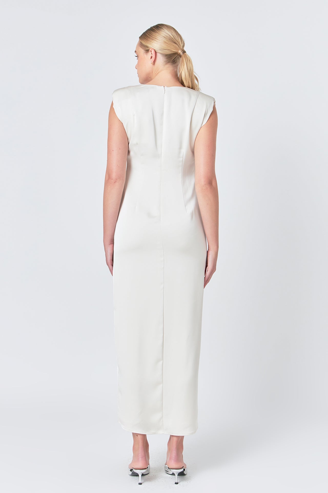 Endless Rose Deep V Maxi Dress CHAMPAGNE