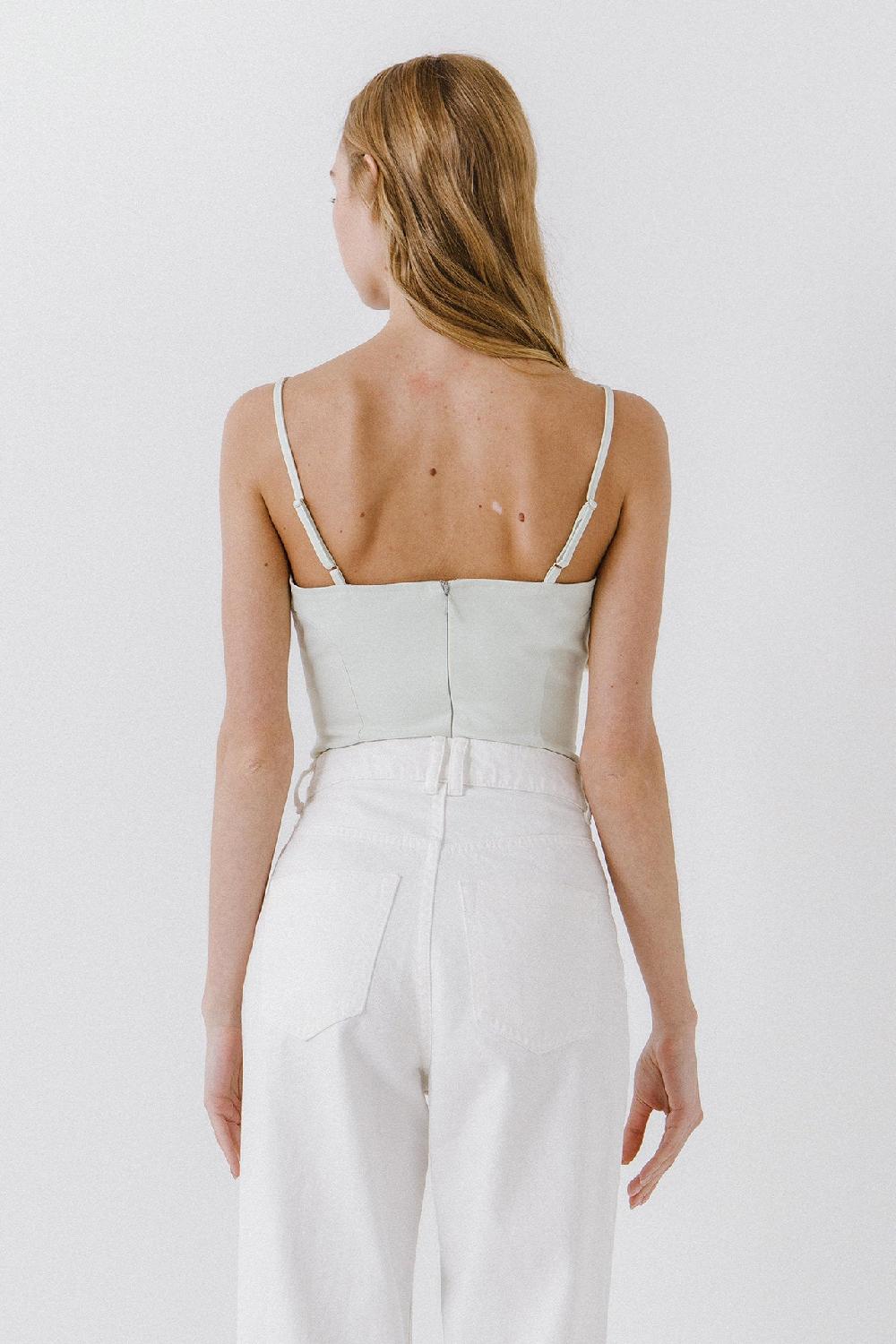 Endless Rose Deep V-Neck Bodysuit PISTACHIO