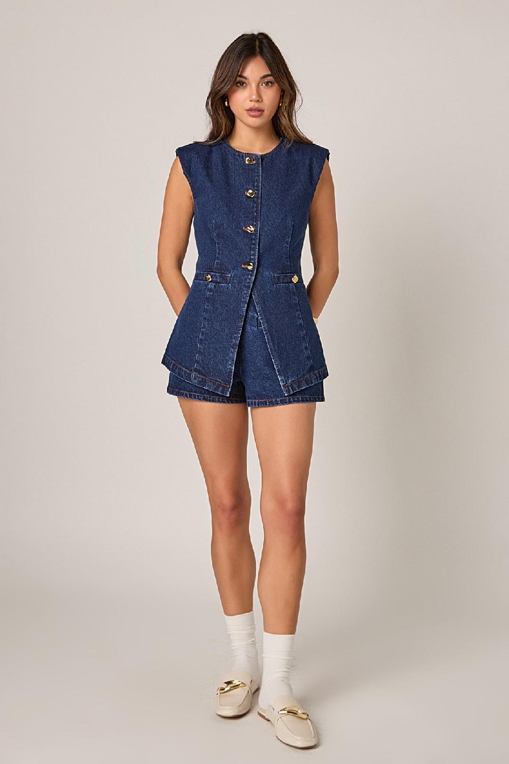 endless rose Denim Short DENIM