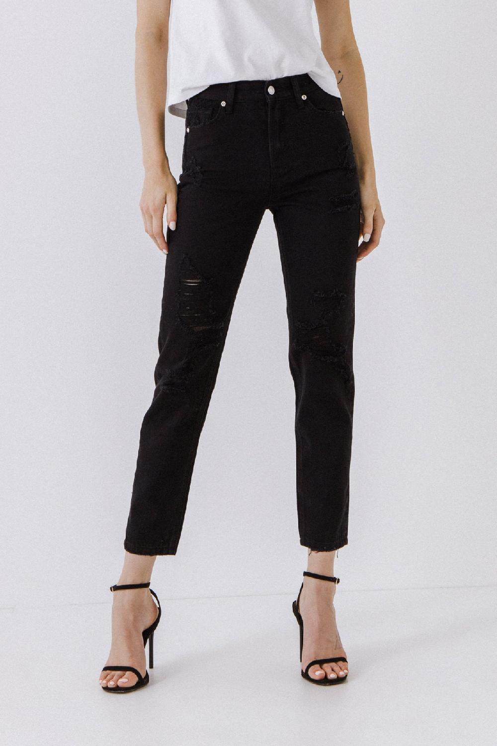 Endless Rose Destroyed Jeans BLACK