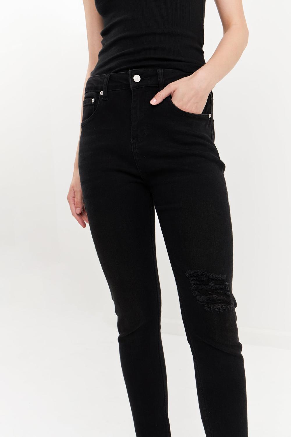 Endless Rose Destroyed Skinny Jeans BLACK