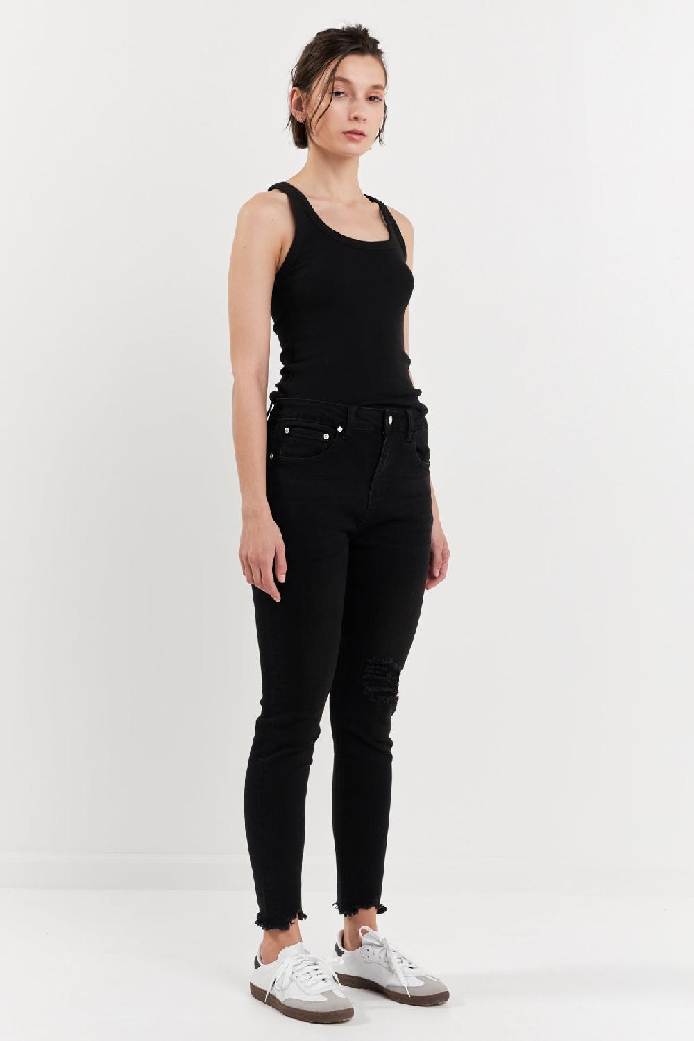 Endless Rose Destroyed Skinny Jeans BLACK