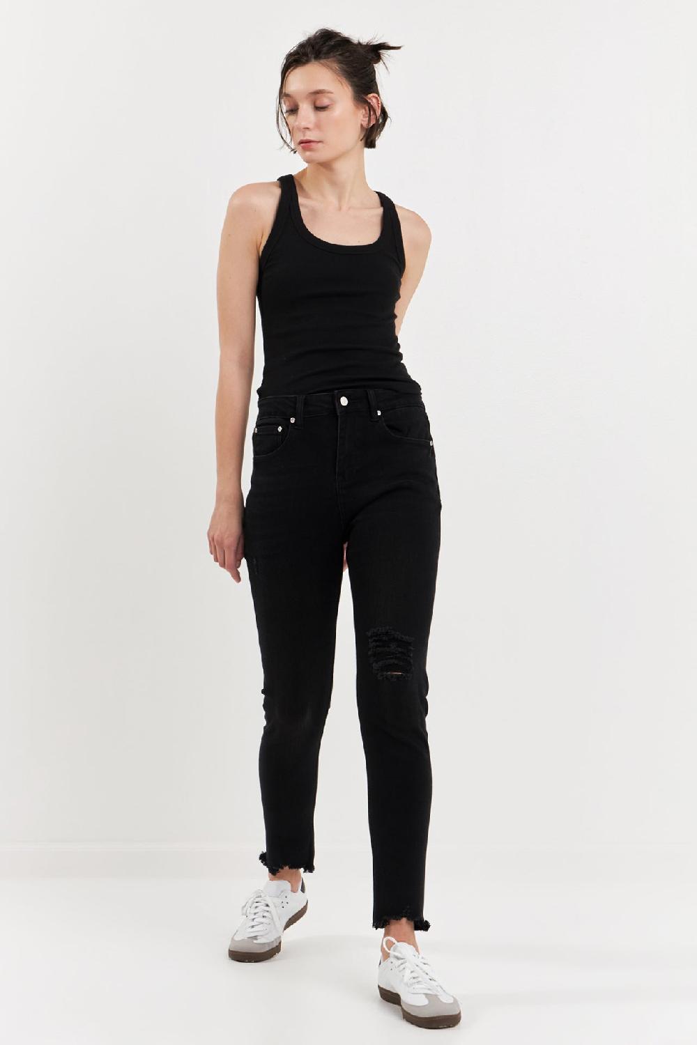 Endless Rose Destroyed Skinny Jeans BLACK