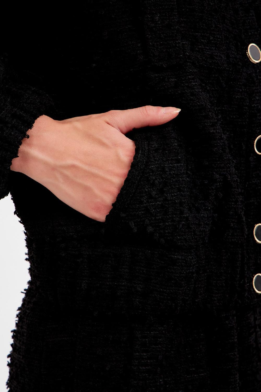 Endless Rose Double Pocket Tweed Jacket PINK