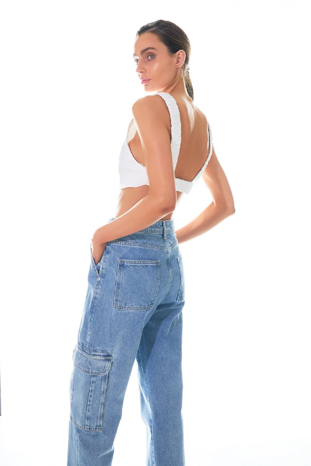 Endless Rose Elastic Band Open Back Crop Top PINK