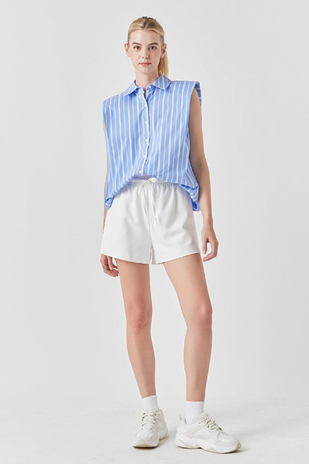 Endless Rose Elastic Waist Shorts BLACK