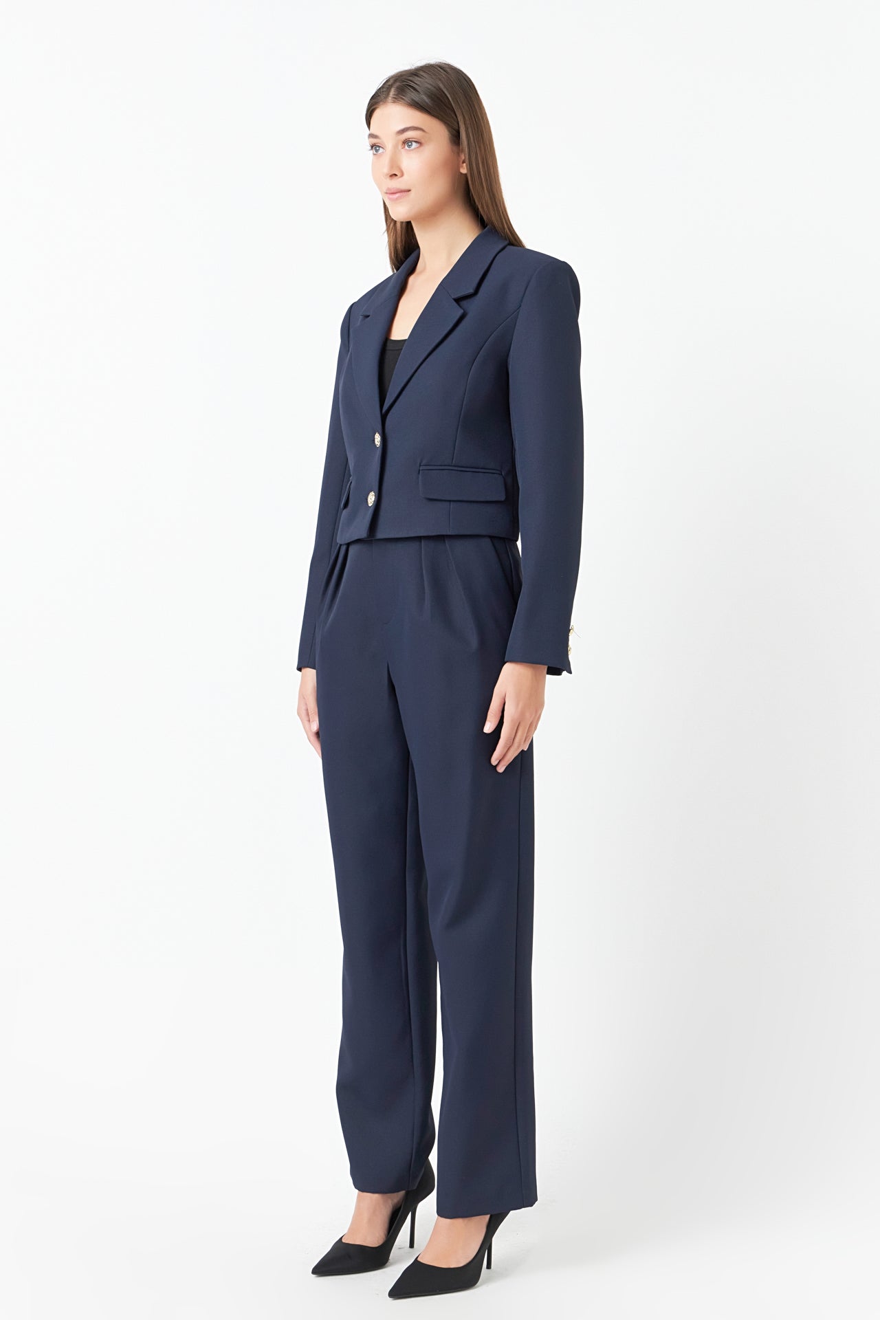 Endless Rose Fitted Blazer NAVY