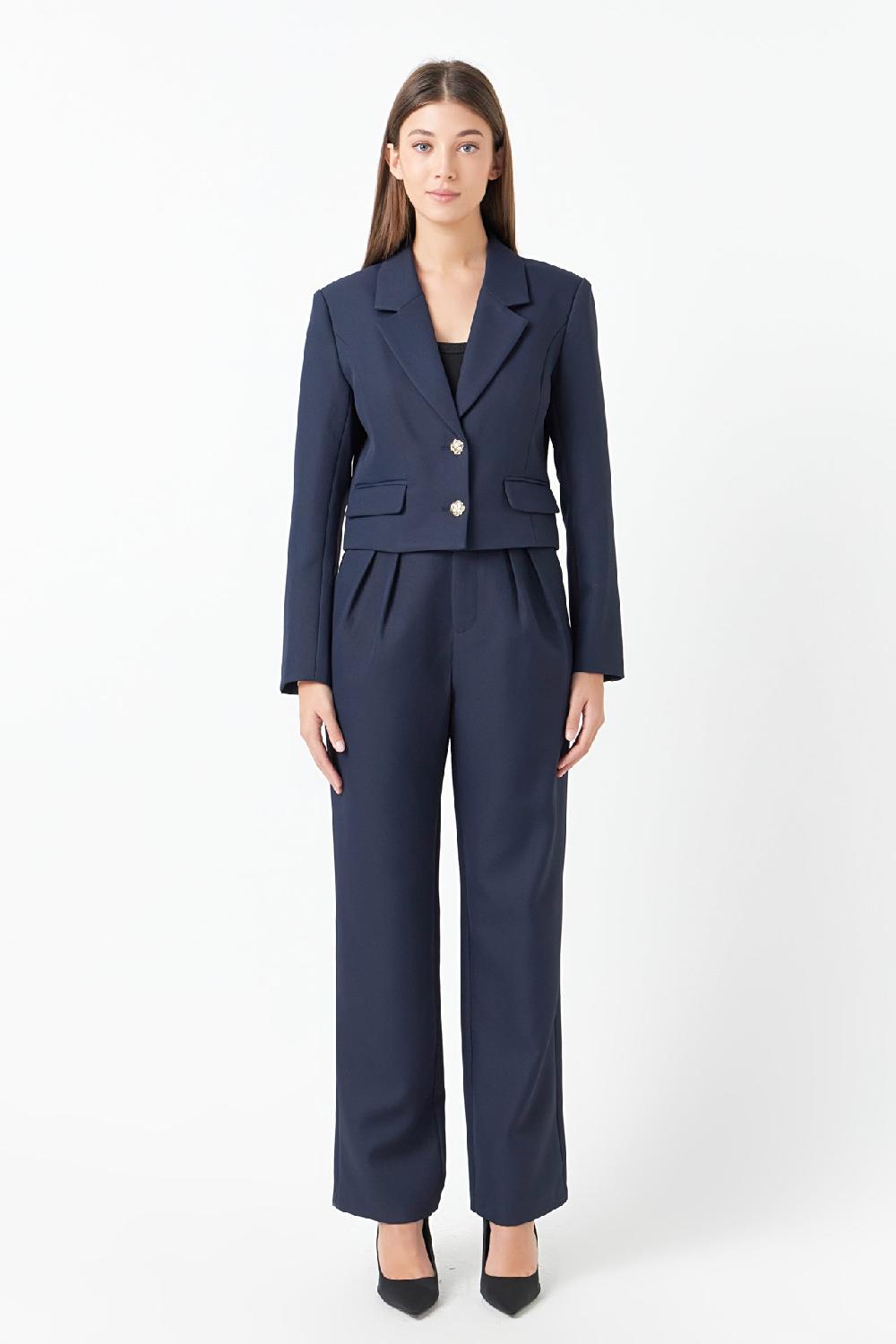 endless rose Fitted Blazer NAVY